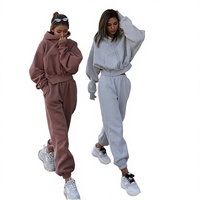 Ensemble jogging en molleton pour femme avec logo personnalisé, pantalon court à la cheville, streetwear décontracté