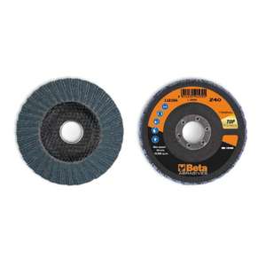 Discos de solapa BETA - 112180006 con tela abrasiva de zirconia, almohadilla de respaldo de fibra de vidrio, construcción de doble solapa Ø 115 mm (paquete múltiple) - Product Image 4