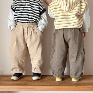 <span class=keywords><strong>Pantalon</strong></span> décontracté coréen pour enfants, en pur coton, coupe ample, taille élastique incurvée, pour garçons et filles, long, automne-printemps 2026, nouveauté - Product Image 2