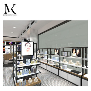 Tùy chỉnh hiện đại thương mại mỹ phẩm cửa hàng bán lẻ thiết kế nội thất ý tưởng bằng gỗ hiển thị trung tâm mua sắm trang điểm kiosk giới thiệu - Product Image 2