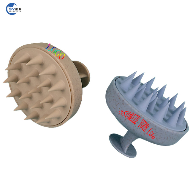Custom Logo Silicone Hair Scalp Scrubber Shampoo Brush Massager Custom LOGO Clean Scalp Massage Comb