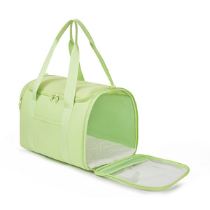 Bolsa de viaje de gran capacidad, color verde claro, diseño minimalista, multifuncional, bolso tote unisex - Product Image 4