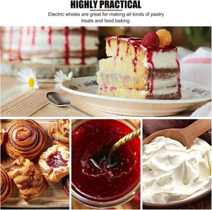 New Style Silver Cake Whisk Handheld <b>Electric</b> Dough Mixer 7 Speed Control Egg Beater Dough Hook Beater Ejector Button Stainless - Product Image 4