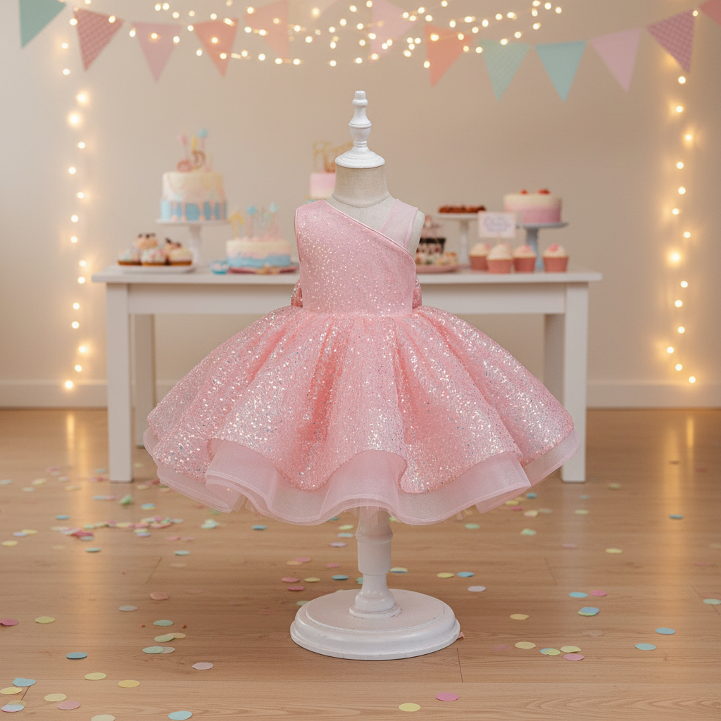 strapless open back dress Ice Queen Dress and Cape Set Style B – Only Little Once main image 1