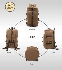 Sac à dos de randonnée vintage en toile personnalisé pour homme, fabrication sur mesure avec logo et design - Product Image 4