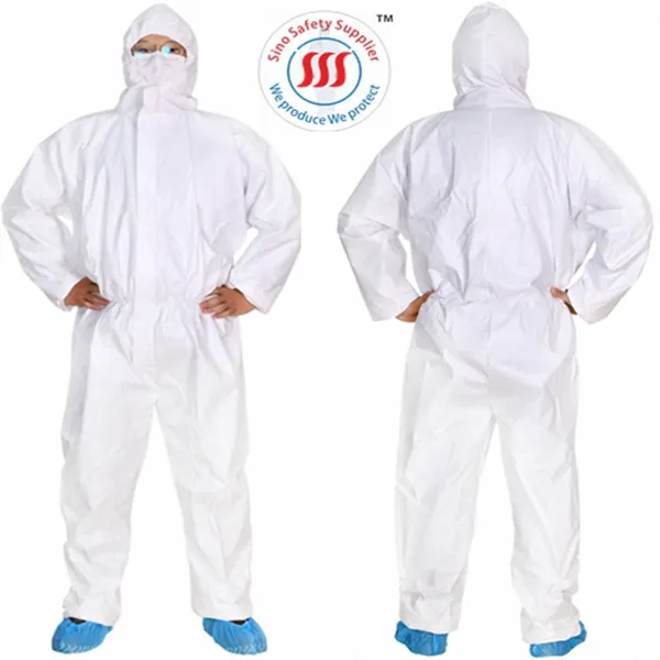 Roupa de trabalho descartável industrial de 56 PPE com capuz para sala limpa, roupa resistente a produtos químicos para segurança