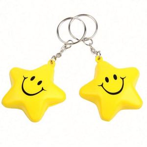 Pelota Antiestrés de Espuma de Poliuretano con Forma de Estrella y Logotipo Personalizado, Juguete Promocional para Llavero - Product Image 2