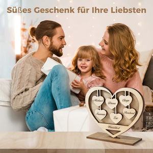 Personal isierte Zeichen Schlafzimmer Dekor Holzwand Holz Herzform Stammbaum Dekor Custom ized Holz Handwerk Wandbehang Dekoration - Product Image 5