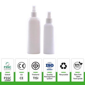 Tùy Chỉnh 250Ml 8Oz Thân Thiện Với Môi Vòng <span class=keywords><strong>HDPE</strong></span> Trắng Chai Nhựa Rỗng Với Bơm Phun Cap Cho Thể Thao Mỹ Phẩm Cổ Điển Chai - Product Image 3