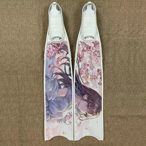 Pinne da Immersione Personalizzate con Motivo su Misura in Fibra di Vetro Trasparente per Snorkeling Subacqueo, Apnea e Pesca Subacquea - Product Image 5