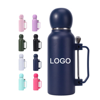 Ensemble Thermos Yerba Mate, Bouteille d'Eau en Acier Inoxydable à Double Paroi Isolée sous Vide avec Tasse Mate Portable pour l'Extérieur, Logo Personnalisé