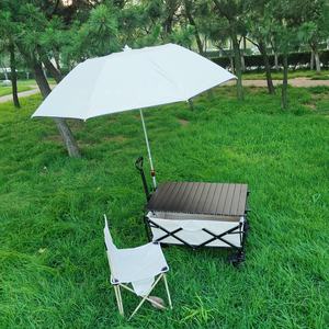 सभी इलाके 4-पहिया ढहने वाले फोल्डिंग गार्डन वैगन टेलीस्कोपिक हैंडल और अनुकूलन ओएम छतरी समर्थन - Product Image 3