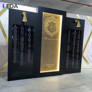 LEDA Modern Style Black Gold Match LED Panels Backdrop Lighting Wall Idéal pour les événements de mariage - Product Image 2
