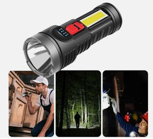 High Power Portable LED Plastic Torch UBS <b>Rechargeable</b> <b>Flashlight</b>-Handheld USB Traffic Lights <b>Flashlights</b> - Product Image 3