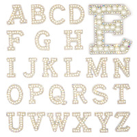 Nouveaux Patchs en Tissu Brodés Colorés Auto-adhésifs avec Perles et Paillettes, Lettres DIY, à Coller sur Toile, Lot Complet de 26, Vente en Gros