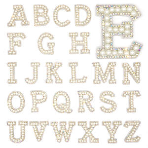 Nouvelles lettres brodées colorées auto-adhésives en perles et paillettes, et décoration de vêtements en tissu DIY, ensemble complet de 26 lettres, vente en gros - Product Image 5