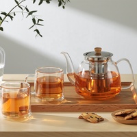 CnGlass 12oz. Doppelwandige Borosilikatglas-Kaffeetasse mit Henkel Quadratisches Restaurant-Trinkgeschirr für Teetassen