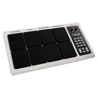 HXM HDP-2 Blanc avec support métallique, 8 pads, instruments de percussion Octapad professionnels, 189 polyphonies, 500 Mo d'échantillons utilisateur
