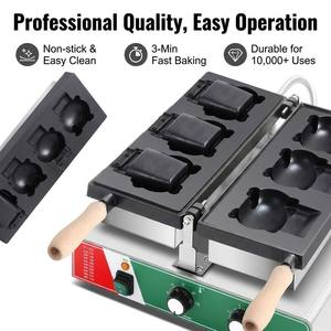 Máquina para Hacer Waffles Blios de Instalación Rápida, 1800W, 3 Ranuras, Acero Inoxidable, 220V 50Hz 60Hz, Fácil Operación para Tiendas de Postres y Panaderías - Product Image 3