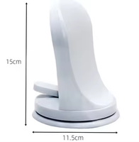 Repose-pieds antidérapant pour douche avec ventouses puissantes, design mural en PVC, construction robuste pour utilisation en salle de bain