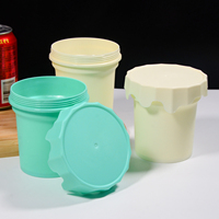 Gobelet à glace ou yaourt rond en PP5 de 500 ml avec couvercle ondulé, sans BPA, qualité alimentaire, compatible micro-ondes, récipient à dessert, logo personnalisé, à emporter, pastel