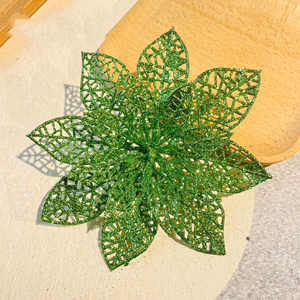 Guirnalda Decorativa de Flores Navideñas Artificiales de 15 cm, Hueca, de Alta Calidad, Ecológica, No Tóxica, Irrompible - Product Image 5