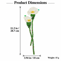 Applique artisanale perlée et pailletée motif Muguet pour robes, tenues de mariée, cheongsams, décoration textile et travaux de couture DIY
