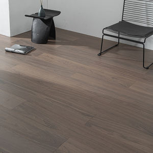 Plancher en bois dur REACH multicouche en noyer noir lisse, qualité AB, confortable, durable, à clipser, largeur 15 mm, idéal pour appartement - Product Image 1