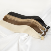 Extensiones de Cabello Humano Ruso de Alta Calidad, Suministradas Directamente de Fábrica, Extensiones de Cabello Liso con Punta Nano