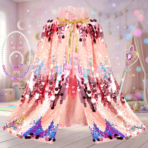 Baguettes de fée sirène pour enfants, accessoires en plastique à paillettes, accessoires de fête pour filles, bâtons magiques, âges 5-7 ans - Product Image 1