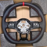 Volant en cuir complet pour VW Golf MK5 MK7 6R 7R Polo Passat B7 B8 Touareg Beetle