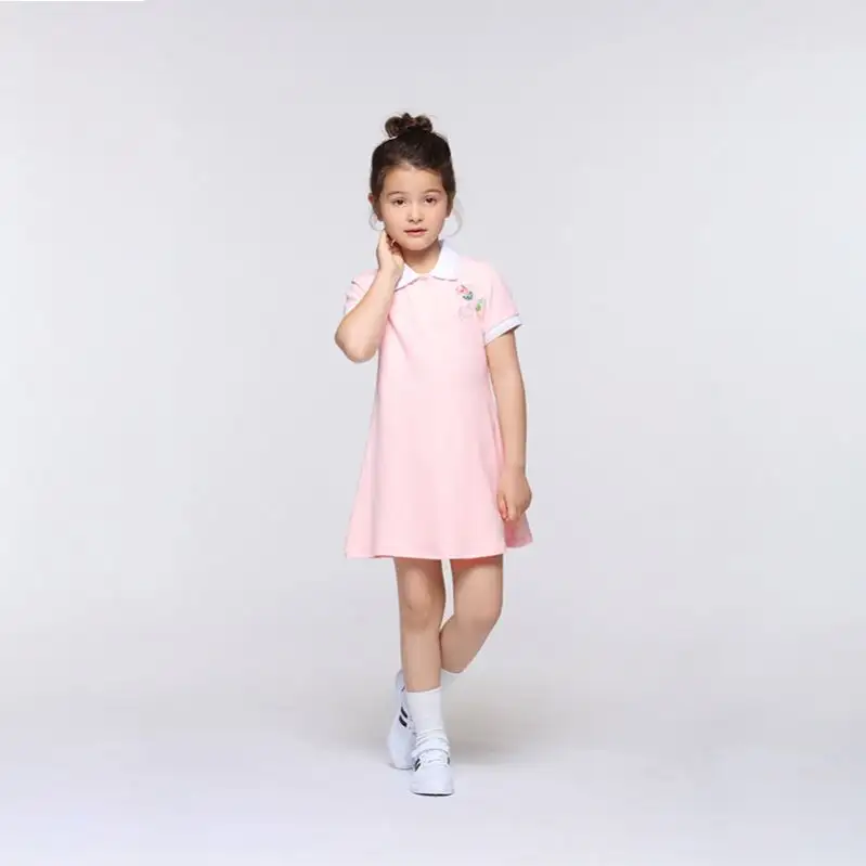 Simple Summer Girls Dress Cheap Multi Color Toddler Cotton Baby Clothing