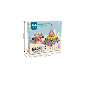 166 pièces bricolage blocs de <span class=keywords><strong>construction</strong></span> éducatifs jouets 3D aimant tiges et boules <span class=keywords><strong>jeux</strong></span> de <span class=keywords><strong>Construction</strong></span> pour enfants ensemble en plastique emballage - Product Image 1