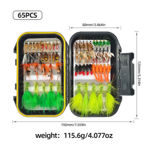 Set di Mosche Artificiali per la Pesca a Mosca, Legate a Mano, Miste (Dry e Wet), per Acque Dolci, con Custodia Portatile - Ideale per Principianti - Product Image 5
