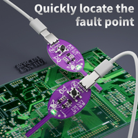 Détecteur d'inductance Lanrui K7S alimenté par USB-C pour test d'inducteurs de carte mère de téléphone avec indicateur LED, outil de localisation et de réparation des défauts
