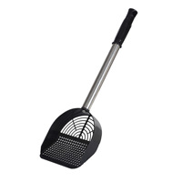 Outil de pelage à trous fins OEM ODM, tamis à sable en noyer, pelle à excréments de chat, accessoires pour animaux de compagnie faciles à nettoyer, pelle à litière pour chat