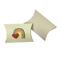 Boîte cadeau personnalisée en papier de qualité alimentaire avec estampage à chaud doré, petit emballage en forme de coussin pour chocolats, bonbons, cadeau de Diwali