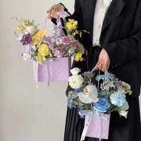 Sac fourre-tout pour bouquet de fleurs de la Saint-Valentin, emballage de fleuriste imperméable, art floral, boîte cadeau en papier de qualité supérieure