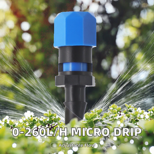 Micro-asperseur réglable Talk-Satisfied 0-260L/H en plastique pour l'irrigation goutte à goutte des pelouses - Product Image 2