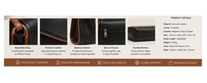 Wholesale Supply Genuine Leather Ladies Shoulder Bag Fashion Designer Handbag Classic Women's <b>Purse</b> for Available At Best Price - Product Image 3