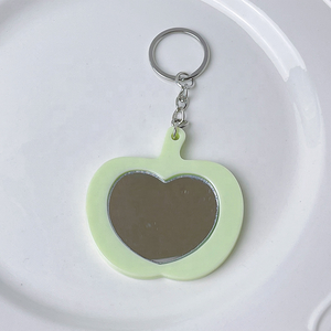 New Apple Mirror Keychain Cute Acrylic Eco-Friendly Durable <b>Makeup</b> Mirror Purse Portable <b>Compact</b> Keyring Kawaii Bag Charm - Product Image 3