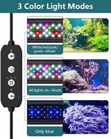 Seaoura SR-616 Lampu LED Akuarium yang Dapat Diprogram dengan Timer 3 Mode Pengaturan Waktu Otomatis Nyala Mati Lampu Tangki Ikan LED Putih Biru Merah