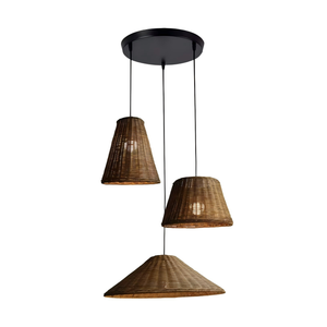 <span class=keywords><strong>Lampada</strong></span> <span class=keywords><strong>a</strong></span> <span class=keywords><strong>Sospensione</strong></span> LED in <span class=keywords><strong>Rattan</strong></span> Stile Giapponese Wabi-Sabi Vintage per Sala da Pranzo, Soggiorno, Camera da Letto e Sala da Tè Zen - Product Image 5