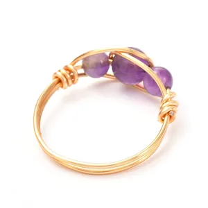 INS <span class=keywords><strong>anello</strong></span> di cristallo di pietra preziosa avvolto in filo naturale <span class=keywords><strong>anello</strong></span> di perline di avventurina verde di quarzo rosa <span class=keywords><strong>ametista</strong></span> in <span class=keywords><strong>oro</strong></span> 18 carati <span class=keywords><strong>anello</strong></span> regolabile fai da te - Product Image 5