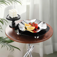 Plateau à fruits en acier inoxydable de style nordique minimaliste haut de gamme, modèle XC-Lotus Disk, décoratif