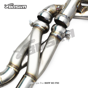 Tubo Intermedio de Longitud Igual Personalizado para BMW M3/M4 F80/F82/F83 3.0T 2015-2017, Escape de Acero Inoxidable Boska con Tubo en Z de 63mm/70mm - Product Image 3