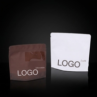 Sachet Doypack Personnalisé avec Logo, Fenêtre Mate et Fermeture Zip, en Plastique Refermable pour Emballage de Café, Chocolat, Snacks et Aliments
