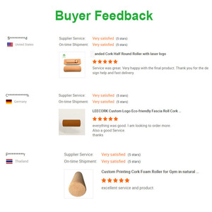 LEECORK Factory Direct Sale Custom Logo Cork Massage Roller, 12 Inch Eco-friendly Cork Yoga Roller Cork Half Roller Set - Product Image 6