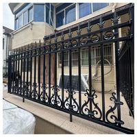 Prima Luxus Schmiedeeisen Handlauf Maßgefertigtes Metallgeländer für Treppen Veranda Garten Außendekoration