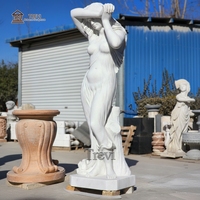 Statue de Dame en Marbre Taille Réelle TREVI, Sculpture Européenne Sculptée à la Main, Taille Personnalisée, Vente en Gros Directe Usine pour Jardin et Villa
